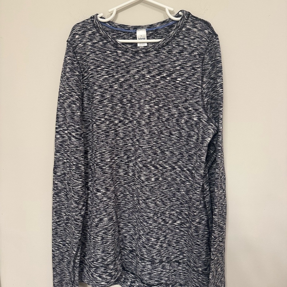 Ivivva Blue and White Long Sleeve Tee